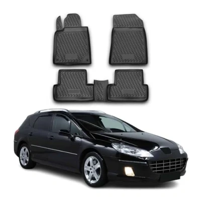 Abbildung von OMAC 5704444 Fußmattensatz 4 schwarz PEUGEOT: 407 Limousine, SW