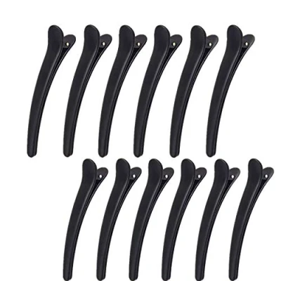 Abbildung von VOARGE 12 Stück Haarklammern Friseurbedarf Abteilklammern Friseur Haarspangen Damen Haarclips Hair Clips Combi aus Kunststoff 12cm