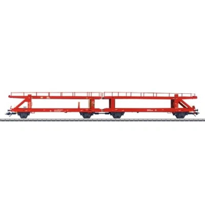 Abbildung von Märklin Güterwagen Doppel Autotransportwagen Laaeks 553.1 47180, Spur H0, Made in Europe