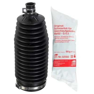 Abbildung von FEBI BILSTEIN 180293 Faltenbalgsatz, Lenkung thermoplastische Polyester Elastomere Vorderachse links, rechts mit Fett Schellen