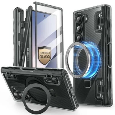 Abbildung von i Blason Cosmo für Samsung Galaxy Z Fold 6 Hülle mit Stifthalter, Stoßfest Handyhülle Bumper Case Schlank Schutzhülle Cover (Schwarz)