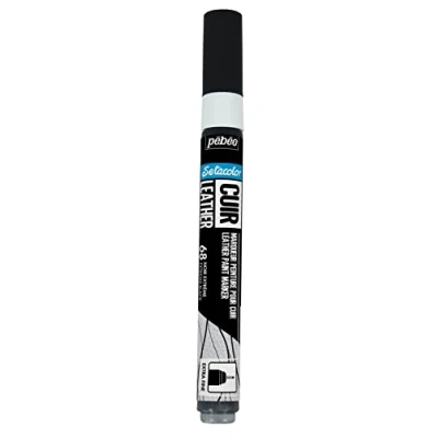 Abbildung von Pébéo Setacolor Leder Acrylmarker für und Kunstleder Personalisierung von Taschen, Schuhen, Sneakern kratz , knick scheuerfest mattes/seidenmattes Finish Farbe