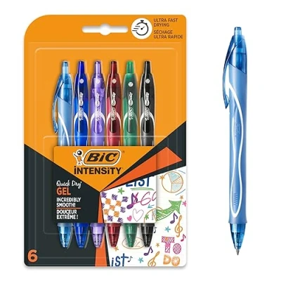 Abbildung von Bic Gel ocity Quick Dry Gelschreiber, schnell trocknend 6 Stück farblich sortiert