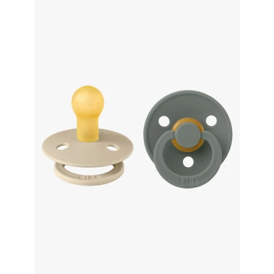 Abbildung von BIBS Colour Schnuller 2er Pack Latex Größe 1 Rund, Vanilla/Pine