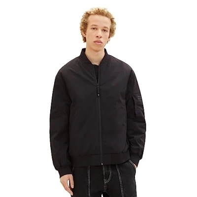 Abbildung von TOM Tailor Denim Padded Jacket Bomberjacke, Herren, Größe: Large, Black