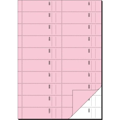 Abbildung von Sigel 5 x Bonbuch 1000 Abrisse A4 hoch 65g/qm Eosin mit Blaupapier 2x50 Blatt
