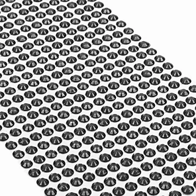 Abbildung von Movoja Schwarze Strasssteine runde Glitzersteine 640 Stück 5 mm selbstklebend zum Verzieren und Basteln Schmucksteine aufkleben Steinchen Dekosteine Bastelsteine Schwarz