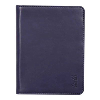 Abbildung von Rhodia 212005C Mappe für Block oder Notizheft Rhodiarama N12, DIN B7 (8,5x12 cm) 10,5x14 cm, elegant und praktisch, Nachtsblau, 1 Stück