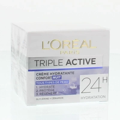 Abbildung von L&#039;Oréal Triple Active 24H Nachtcreme 50 ml (2 Stück)