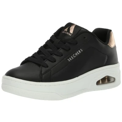 Abbildung von Skechers Sport UNO Court Sneaker low, Damen, Größe: 35, Black/rose gold Schuhe