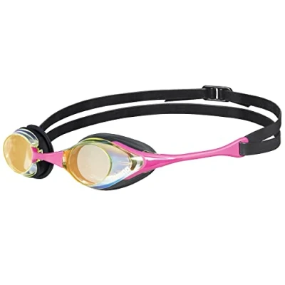 Abbildung von arena Cobra Original Swipe Mirror Unisex Wettkampfbrille für Erwachsene, Schwimmbrille mit Verspiegelten Gläsern, Anti Beschlag, UV Schutz, 4 Austauschbare Nasenstege