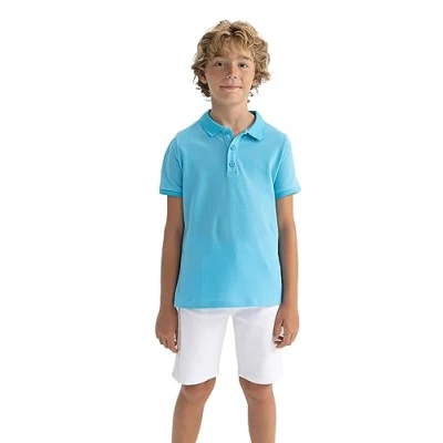 Abbildung von DeFacto Polo T Shirt Jungen Hochwertiges und trendiges Poloshirt für Jungs Kinder