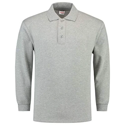 Abbildung von Tricorp 301004 Casual Polokragen Sweatshirt, 60% Gekämmte Baumwolle/40% Polyester, 280g/m², Dunkelgrau, Größe 3XL