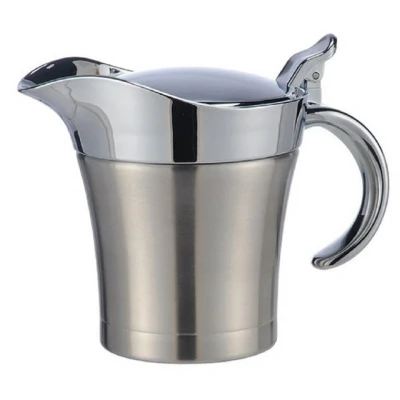 Abbildung von Haushalt International Sauciere Edelstahl Thermo Sauciere, (1 tlg), mit praktischer Einhand Bedienung