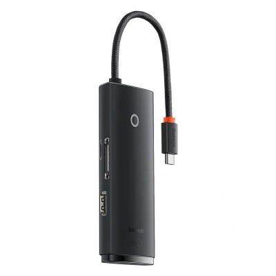 Abbildung von Baseus WKQX050001, USB Typ C, HDMI, 3.2 Gen 1 (3.1 1) A, MicroSD (TransFlash), SD, 5000 Mbit/s, 2160p, Schwarz