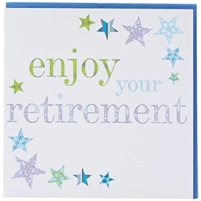 Abbildung von Claire Giles Sherbet von Eisbechern Retirement Card, Blau