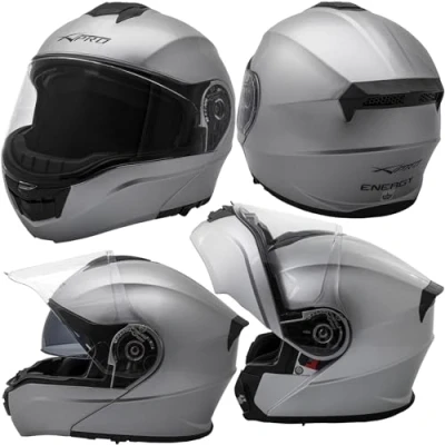 Abbildung von Helm P/J Modular KlappHelm Innensonnenblende MotorradHelm Silber M