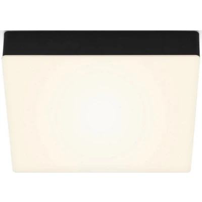 Abbildung von Briloner Leuchten LED Deckenlampe rahmenlos, Deckenleuchte, Aufbauleuchte, warmweiße Farbtemperatur, 212x212x36 mm, Schwarz