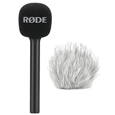 Abbildung von Rode Interview GO Handadapter für Wireless + keepdrum WSBW Fell Windschutz