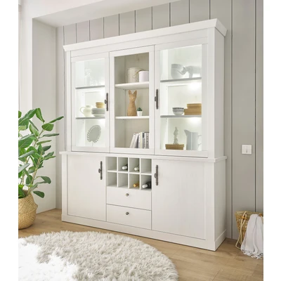 Abbildung von Home affaire Buffet &quot;RAVENNA&quot;, im romantischen Landhausstil, Griffe aus Metall, Höhe 207 cm