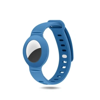 Abbildung von Airtag Kinder Armband, Bracelet für Airtag, Silikon Schutzhülle Uhrenarmband Kinder, Kleinkinder(Blau)