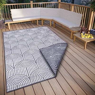 Abbildung von HANSE Home Outdoorteppich &quot;Pangli, Wendeteppich&quot;, rechteckig, In &amp; Outdoor, Teppich, Wetterfest, Balkon, Garten, Wohnzimmer, Modern