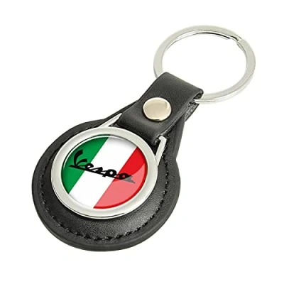 Abbildung von JDDRCASE Motorrad Keychain Key Ring Case Compatible with Piaggio Vespa Primavera Sprint GTS GTV 50 150 300 etc (Farbe : Pattern D, Size 43mm)