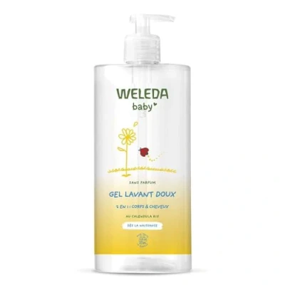 Abbildung von Weleda Baby und Kind Sanftes Reinigungsgel 2 in 1 für Körper Haar 750ml