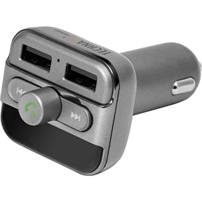 Abbildung von TECHNAXX 4594 FM Transmitter mit Freisprecheinrichtung USB 12 24V MP3 , WMA SD Karte