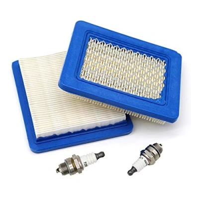 Abbildung von SWNKDG 2st Luftfilter &amp; Zündkerze für Rasenmäher mit Briggs Stratton Quantum Motor 625 650 675 Ersetzt 491588 399959 491588S Wolf 2058411, Champion RJ19LM / NGK B2LM