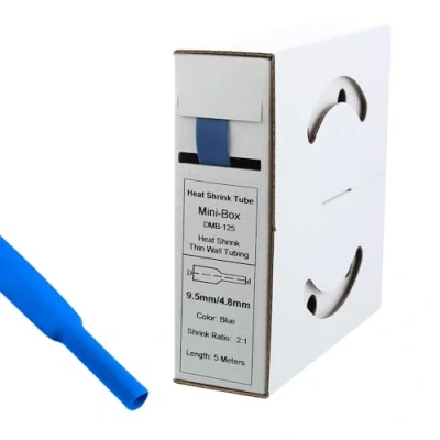 Abbildung von 5m Schrumpfschlauch 9,5mm &gt; 4,8mm blau