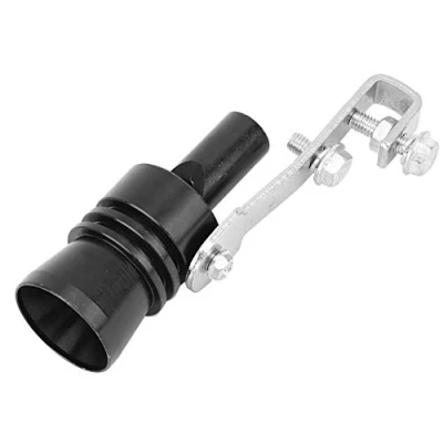 Abbildung von Turbo Sound Heckauspuff Auspuff Pfeife Pfeifen Endrohr Blow off Ventil Aluminium Legierung Tail Throat Auto modifiziert Teil TC XL(Schwarz)
