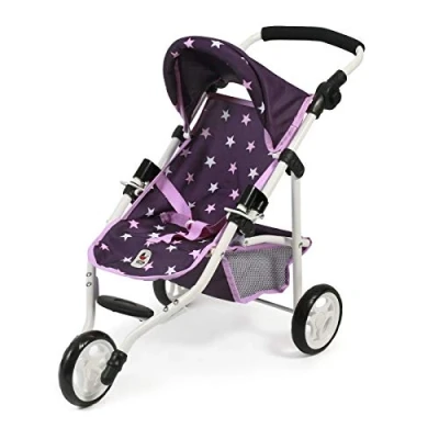 Abbildung von CHIC2000 Puppenbuggy Jogging Buggy Lola, Stars Lila, mit klappbarem Verdeck