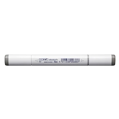 Abbildung von COPIC Sketch Marker Typ T 7, toner gray No. professioneller Pinselmarker, mit einer Super Brush Spitze und Medium Broad