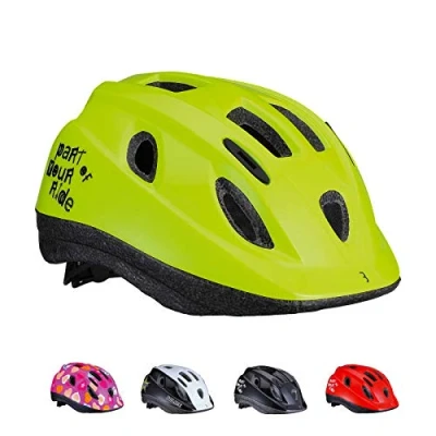 Abbildung von BBB Cycling Unisex Youth Kinder Fahrradhelm Boogy Jungen und Mädchen Radfahren Skateboard Roller Scooter BHE 37 Glänzend Neongelb S (48 54 cm), glossy neon yellow
