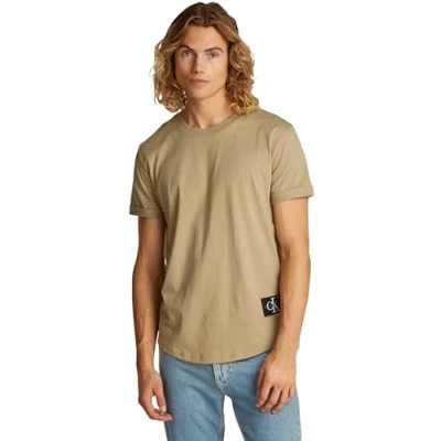 Abbildung von Calvin Klein Jeans Badge TURN UP Sleeve Tshirt basic, Herren, Größe: XXL, Tree house