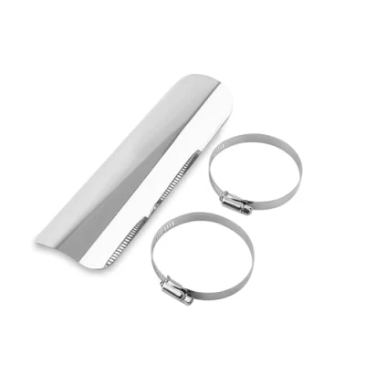 Abbildung von Jadeshay Motorrad Hitzeschild, Hitzeschild Auspuff Hitzeschutzblech Abdeckung Fersenschutz Schalldämpfer Gerade Abdeckung(Silber)