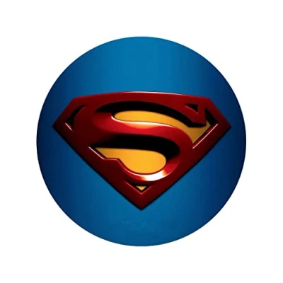 Abbildung von Tortenaufleger Superman Logo 2, rund 20cm Fondantpapier PREMIUM