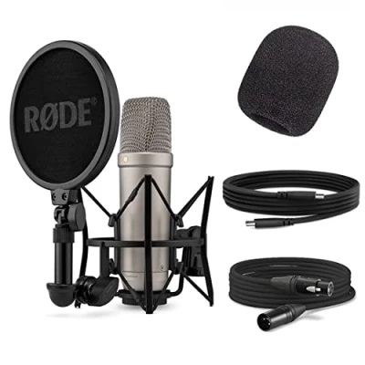 Abbildung von Rode NT1 5th Generation XLR USB Mikrofon + keepdrum WS2 Popfilter