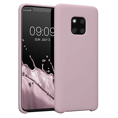 Abbildung von kwmobile Hülle kompatibel mit Huawei Mate 20 Pro Silikon Handy Case Handyhülle weiche Oberfläche kabelloses Laden Mauve