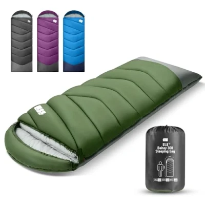Abbildung von 30F Adult Cold Weather Sleeping Bag Tragbarer, wasserdichter, 4lb/1.8KG Leichter Schlafsack mit Kompressionssack für Camping, Wandern, Reisen, Outdoor und Indoor Aktivitäten
