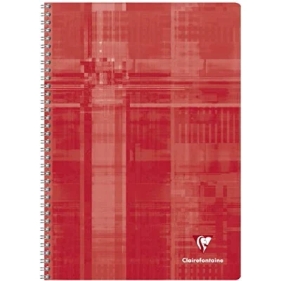 Abbildung von Clairefontaine 8731C Spiralheft / Schulheft mit Doppelspirale 17x22cm, 60 Blatt französische Lineatur, 90g, farbig sortiert, 1 Stück