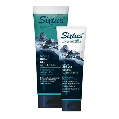 Abbildung von Sixtus SPORT GESÄSS CREME 125ml + DUSCH GEL 250ml für beanspruchte Haut, Muskeln und Gelenke