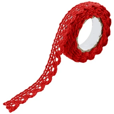 Abbildung von Baier &amp; Schneider SpitzenTape 100% Baumwolle Rot