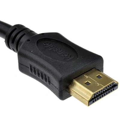 Abbildung von Vergoldeten HDMI Kabel Hoch Geschwindigkeit 1080p HD TV Abgeschirmtes Anschlusskabel Schwarz 1 m [1 Meter/1m]