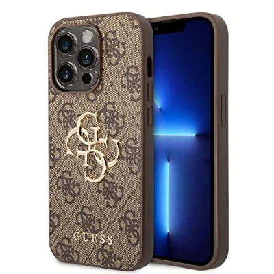 Abbildung von Apple iPhone 14 Pro Hülle Kunststoff Guess Hard Case/Backcover Handyhülle Braun