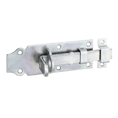 Abbildung von Alberts 116767 Schlossriegel gerade, mit flachem Griff und befestigter Schlaufe galvanisch verzinkt, dickschichtpassiviert Platte 120 x 44 mm