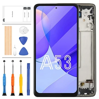 Abbildung von LADYSON Ersatzteil Set für Samsung Galaxy A53 5G A536 SM A536B A536U LCD Display, Touchscreen, Digitizer, Montageset mit Rahmen, keine Unterstützung von Fingerabdruck