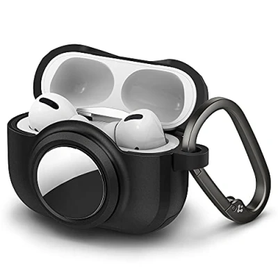 Abbildung von Spigen Tag Armor Duo Kompatibel mit Airpods Pro Hülle and AirTag Cover Schwarz