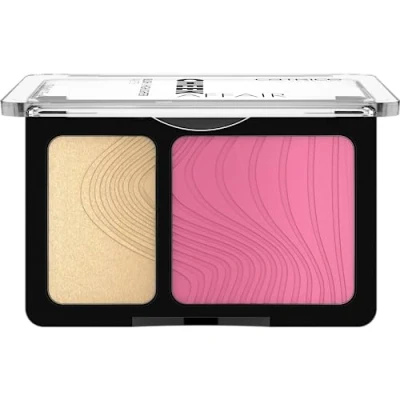 Abbildung von Catrice Cheek Affair Blush &amp; Highlighter Palette, Rougepalette, Nr. 010, Pink, 2 Pink Töne, sofortiges Ergebnis, strahlend, schimmernd, vegan, ohne Parfüm, Alkohol, Parabene, 1er Pack (10g)